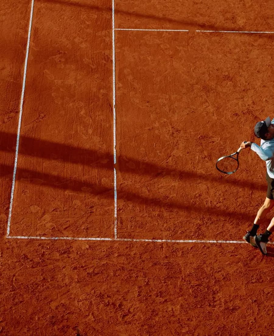 Tennis action
